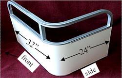 Left Pontoon Fence Corner - FenceForPontoons.com