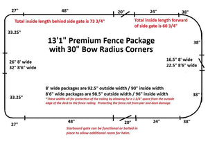 13'1" Radius Fence Package - FenceForPontoons.com