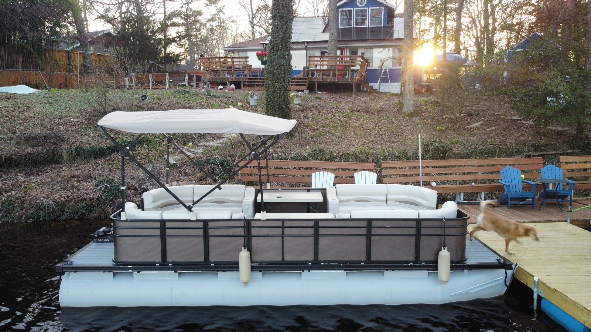 14'6" Standard Radius Fence Package - FenceForPontoons.com