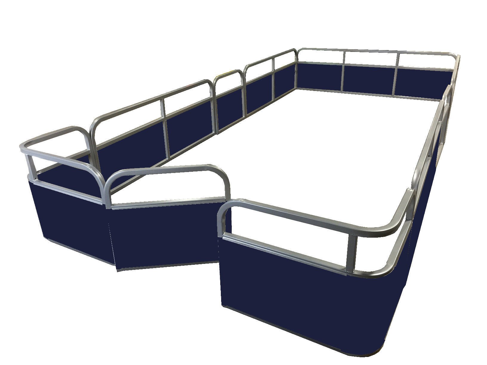 15'4" Square Stern Fence Package - FenceForPontoons.com