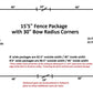 15'5" Radius Fence Package - FenceForPontoons.com