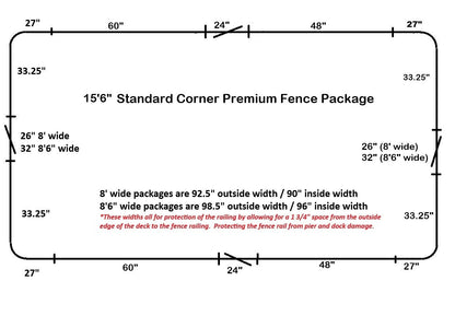 15'6" Standard Radius Fence Package - FenceForPontoons.com