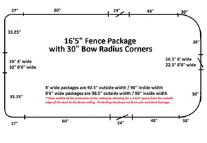 16'5" Radius Fence Package - FenceForPontoons.com