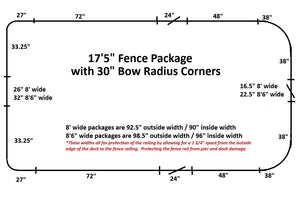 17'5" Radius Fence Package - FenceForPontoons.com