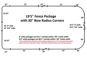 19'5" Radius Fence Package - FenceForPontoons.com