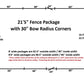 21'5" Radius Fence Package - FenceForPontoons.com