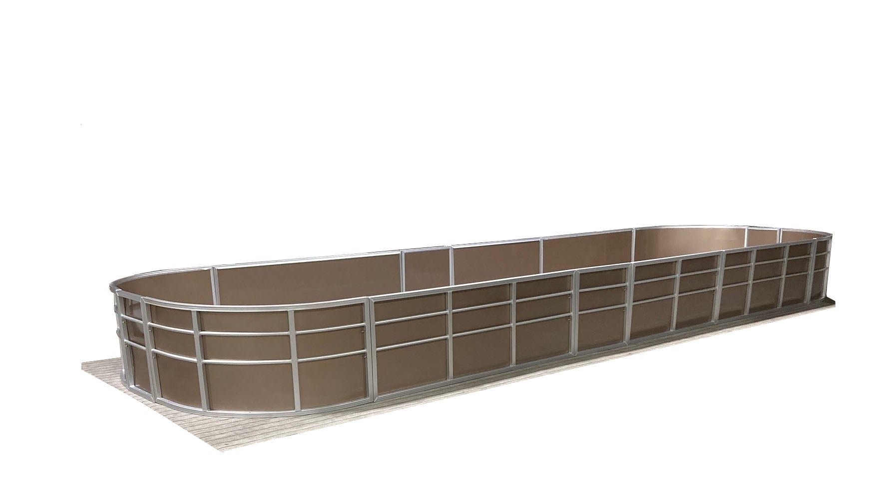 23'4" Dual Radius Fence Package - FenceForPontoons.com