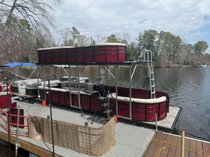 23'4" Dual Radius Fence Package - FenceForPontoons.com