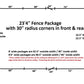 23'4" Dual Radius Fence Package - FenceForPontoons.com