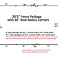 23'5" Radius Fence Package - FenceForPontoons.com