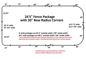 24'5" Radius Fence Package - FenceForPontoons.com