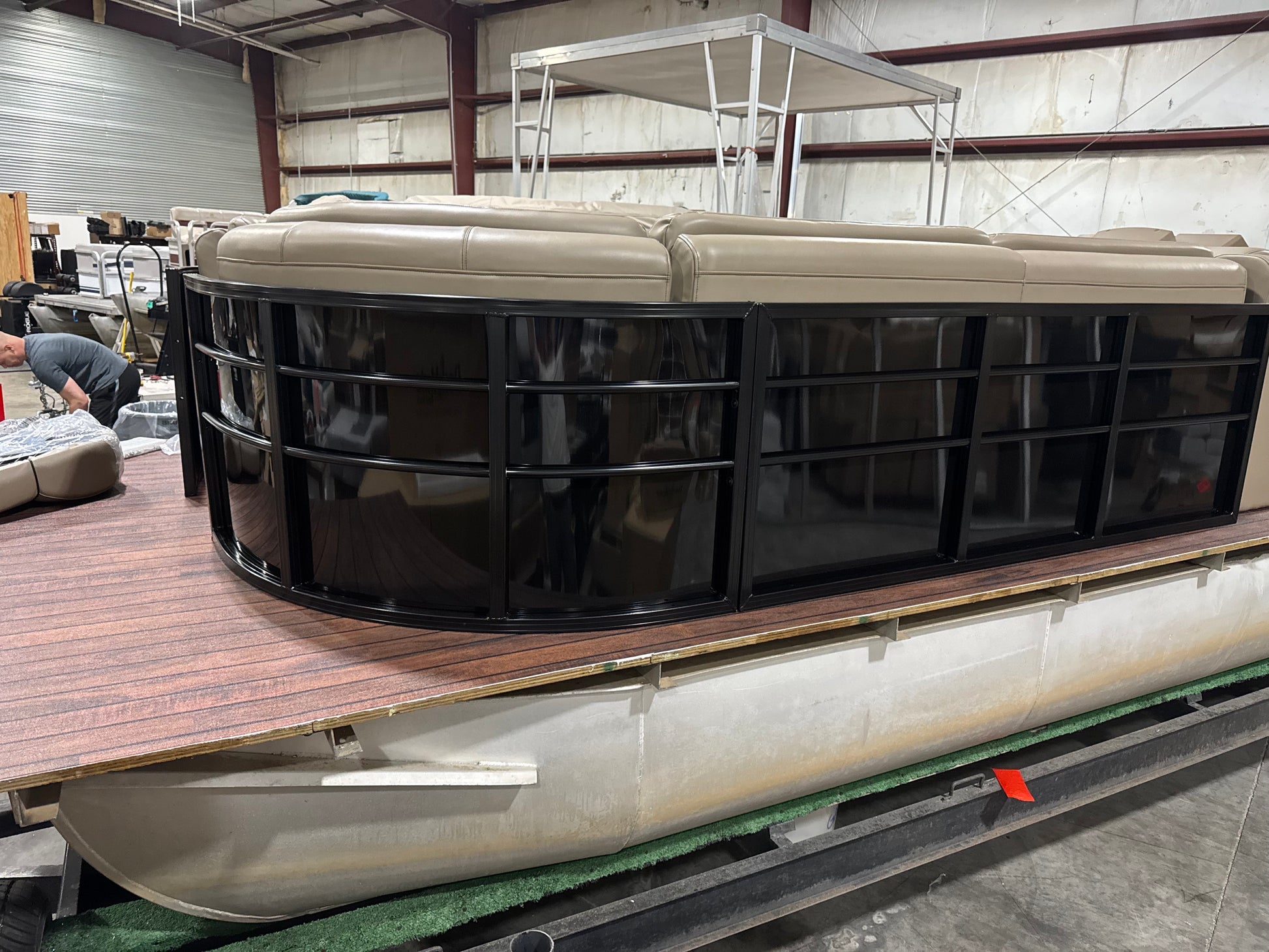 14'6" Standard Radius Fence Package - FenceForPontoons.com