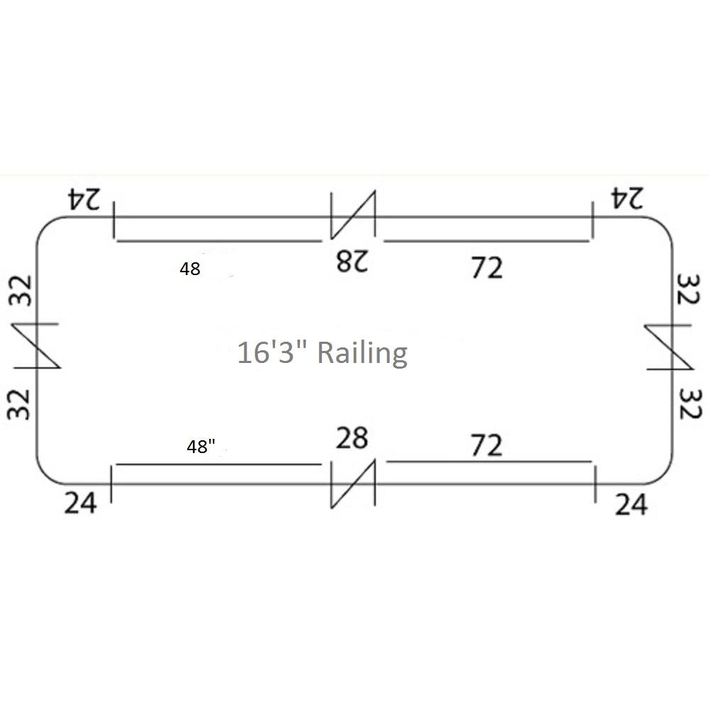 16'4" Pontoon Fence Package - FenceForPontoons.com