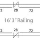 16'4" Square Stern Fence Package - FenceForPontoons.com