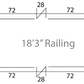 18'3" SunDeck Fence Package - FenceForPontoons.com