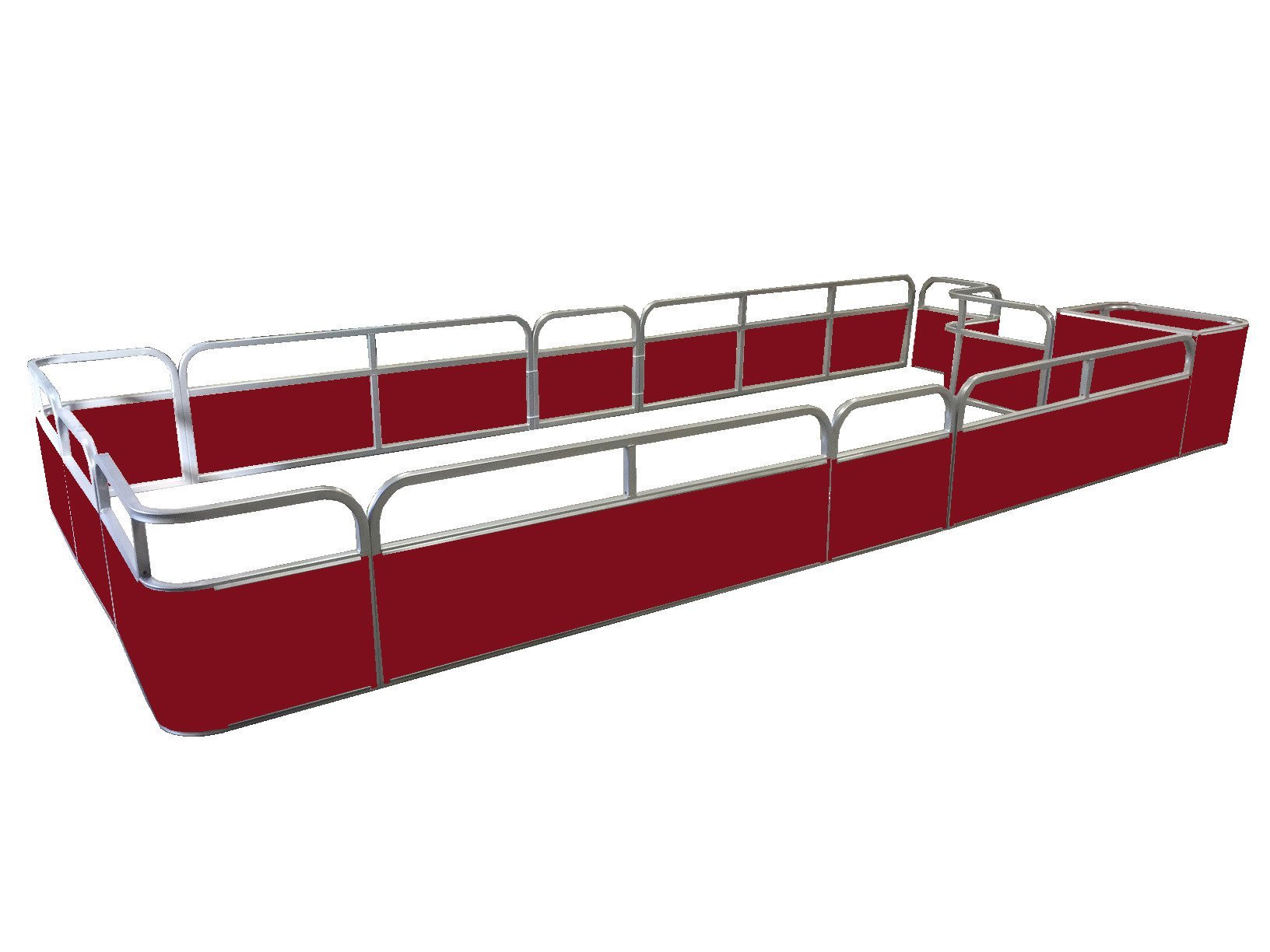 18'3" Sundeck Stern Entry Fence Package - FenceForPontoons.com