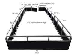 19'7" Square Stern Fence Package - FenceForPontoons.com