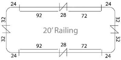 20' Pontoon Fence Package - FenceForPontoons.com