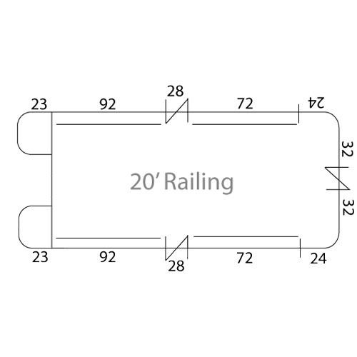 20' SunDeck Fence Package - FenceForPontoons.com