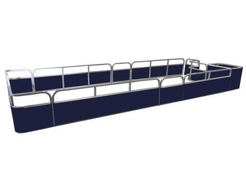 20' Sundeck Stern Entry Fence Package - FenceForPontoons.com