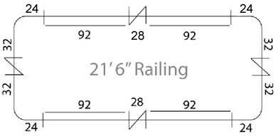 21'6" Pontoon Fence Package - FenceForPontoons.com