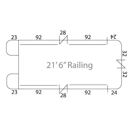 21'6" SunDeck Fence Package - FenceForPontoons.com