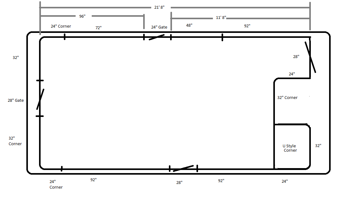 21'8" Sundeck Stern Entry Fence Package - FenceForPontoons.com