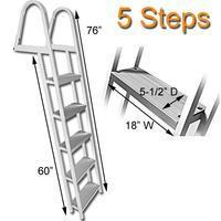 5 Step Traditional Dock or Pontoon Ladder - FenceForPontoons.com