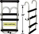 Economy Folding Pontoon Ladder - FenceForPontoons.com