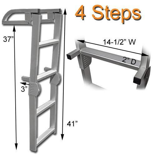 Folding Pontoon Ladder - FenceForPontoons.com