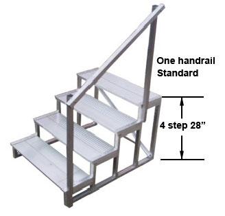 Free Standing Dock Stairs - FenceForPontoons.com