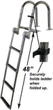 Heavy Duty 4 Step Stern Ladder - FenceForPontoons.com