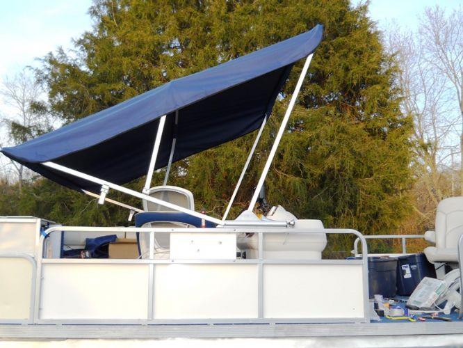 PWR-ARM II Power Bimini Top - FenceForPontoons.com